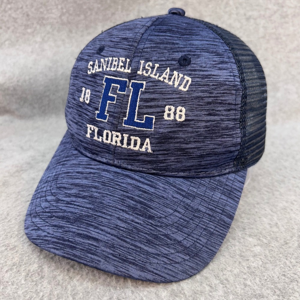 Sanibel Island FL 1888 Mens Navy Blue Worldwide Sportswear Trucker Hat OSFM